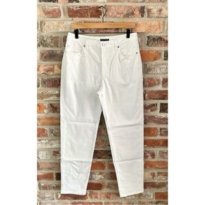 Eileen Fisher White High Rise Ankle Skinny Jeans Pants, S